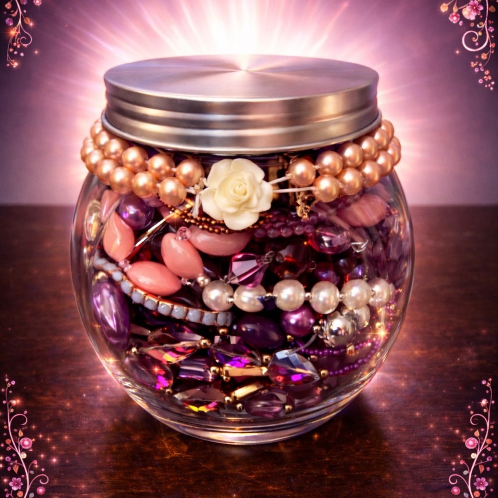 “Pink, Purple & Pearl” Mystery Jewelry Jar
